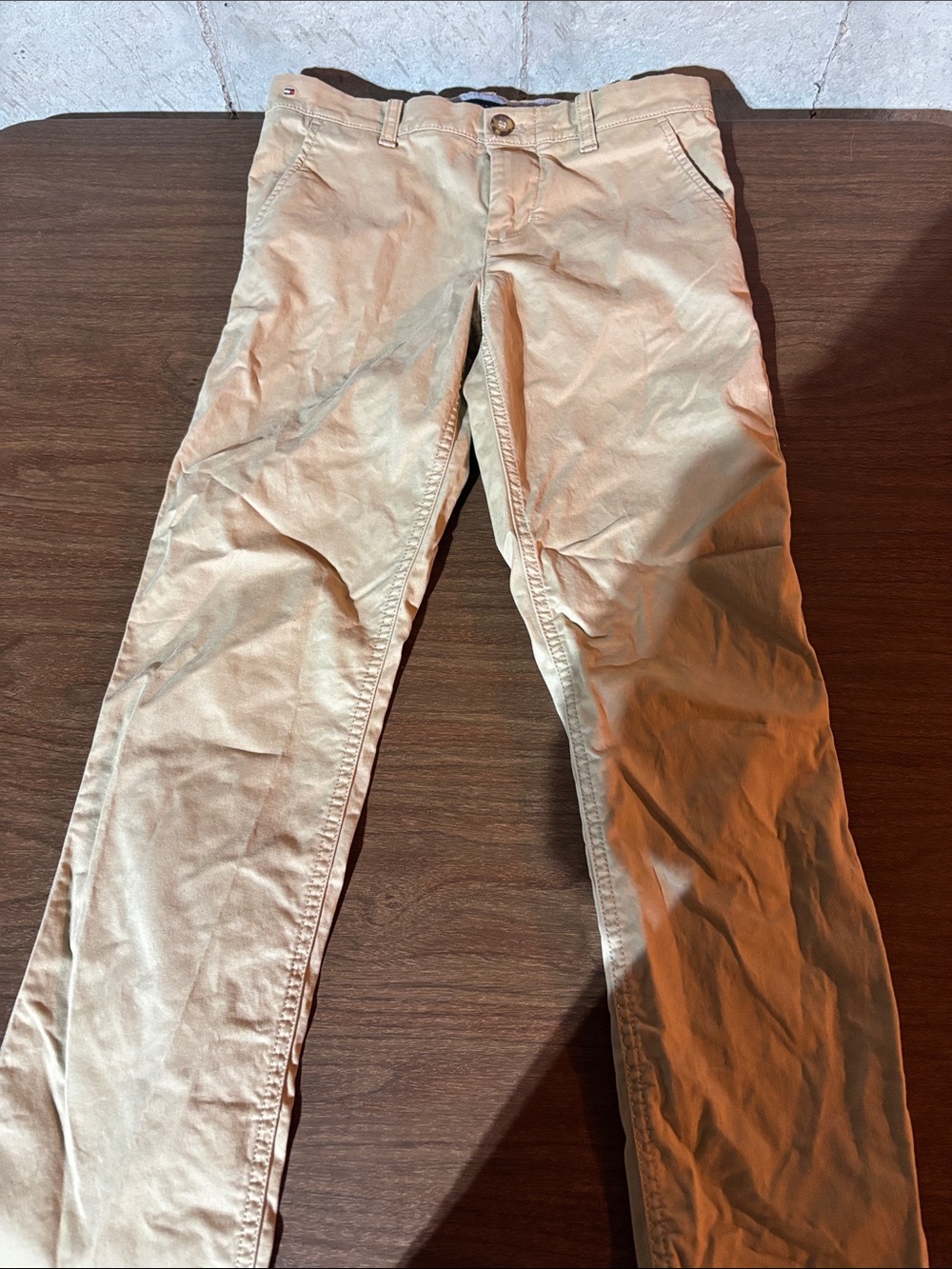 Tommy Hilfiger Beige Chino Pants with Gray Waistband